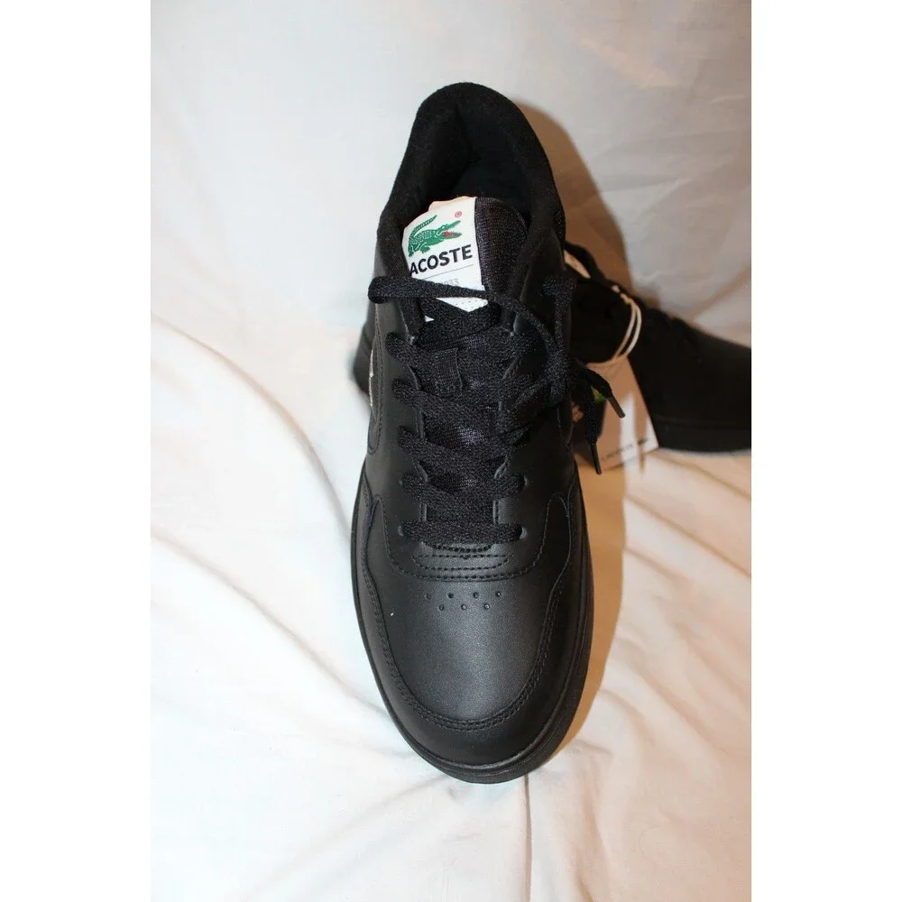 Lacoste Lineset Leather Men's Black Lifestyle Athletic Sneakers 223 NEW US 8